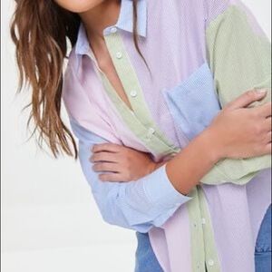 Colorblock Striped Shirt